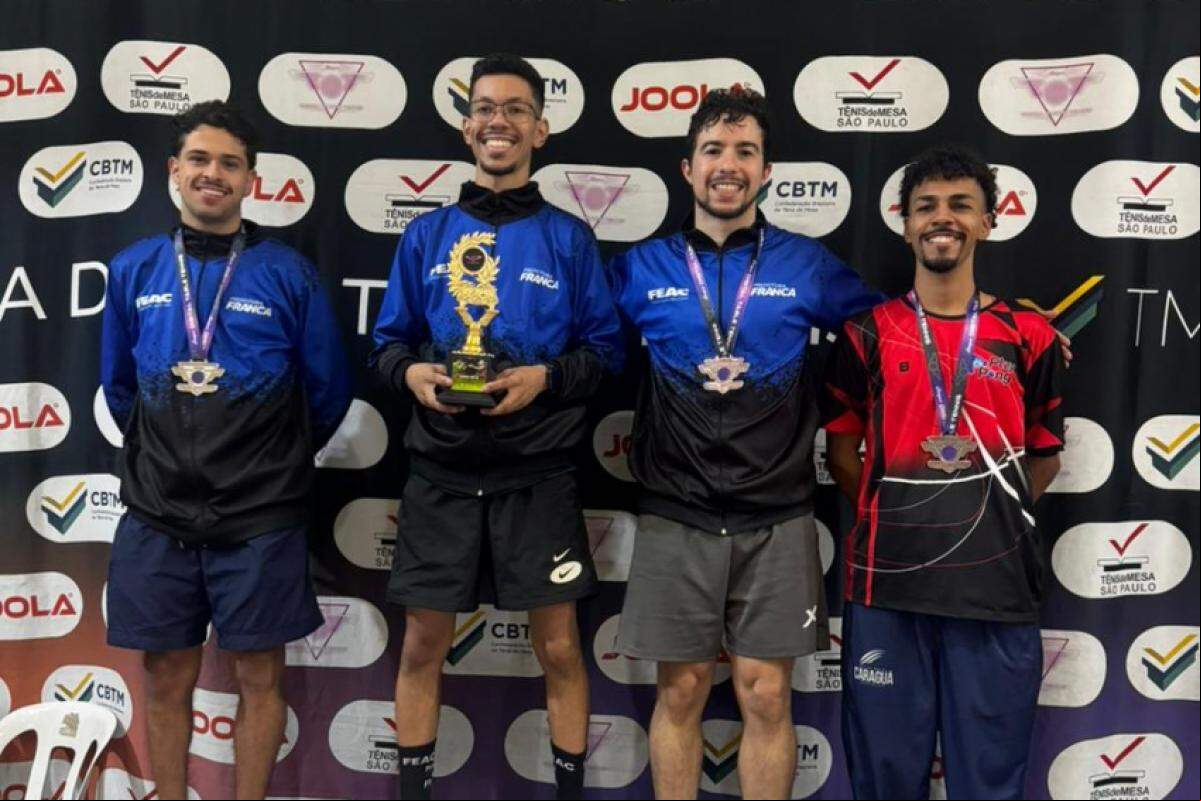 Lucas Batista foi campeão na categoria adulto de tênis de mesa da 5ª Etapa da Digital Table Tênis, em Suzano